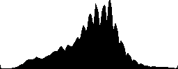 A hawfinch (Coccothraustes coccothraustes) sitting on a tree bough - Histogram - RGB color channel