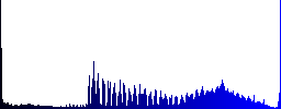 Microscope icons on round glass buttons in multiple colors. Arranged layer structure - Histogram - Blue color channel