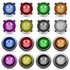 Set of Dollar coins glossy web buttons. Arranged layer structure. - Dollar coins button set