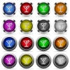 Set of cocktail glossy web buttons. Arranged layer structure. - Cocktail button set