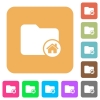 Home directory flat icons on rounded square vivid color backgrounds. - Home directory rounded square flat icons