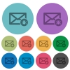 Spam mail darker flat icons on color round background - Spam mail color darker flat icons