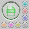 Sign request file of SSL certification color icons on sunk push buttons - Sign request file of SSL certification push buttons