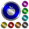 Apple icons on round luminous coin-like color steel buttons - Apple luminous coin-like round color buttons