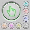 Hand cursor color icons on sunk push buttons - Hand cursor push buttons