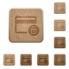 Unlock credit card transactions on rounded square carved wooden button styles - Unlock credit card transactions wooden buttons