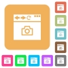 Capture browser screen flat icons on rounded square vivid color backgrounds. - Capture browser screen rounded square flat icons