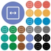 Adjust object width round flat multi colored icons - Adjust object width multi colored flat icons on round backgrounds. Included white, light and dark icon variations for hover and active status effects, and bonus shades.