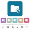 Cancel directory white flat icons on color rounded square backgrounds. 6 bonus icons included - Cancel directory flat icons on color rounded square backgrounds