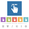 right handed scroll left gesture flat white icons in square backgrounds. 6 bonus icons included. - right handed scroll left gesture flat white icons in square backgrounds