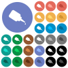 Super glue multi colored flat icons on round backgrounds. Included white, light and dark icon variations for hover and active status effects, and bonus shades. - Super glue round flat multi colored icons