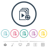 Restart playlist flat color icons in round outlines. 6 bonus icons included. - Restart playlist flat color icons in round outlines