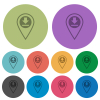 GPS location download color darker flat icons - GPS location download darker flat icons on color round background