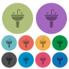 Sink darker flat icons on color round background - Sink color darker flat icons