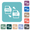 PNG TIF file conversion rounded square flat icons - PNG TIF file conversion white flat icons on color rounded square backgrounds