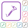 Dental drill simple icons - Dental drill simple icons in color rounded square frames on white background