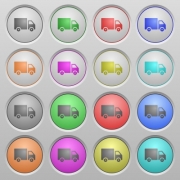 Set of Delivery truck plastic sunk spherical buttons. - Delivery truck plastic sunk buttons