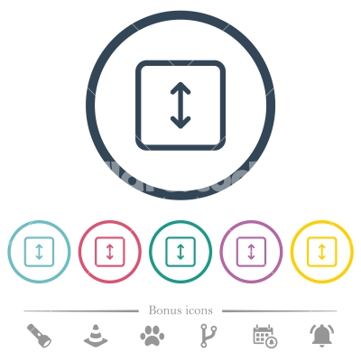 Adjust object height flat color icons in round outlines - Adjust object height flat color icons in round outlines. 6 bonus icons included.