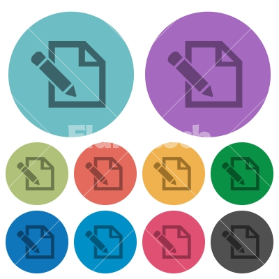 Color edit flat icons - Color edit flat icon set on round background.