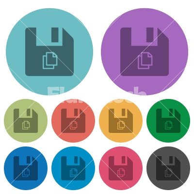 Copy file color darker flat icons - Copy file darker flat icons on color round background