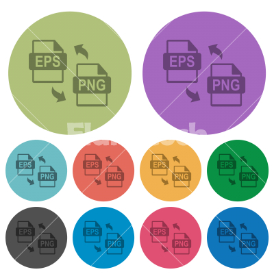 EPS PNG file conversion color darker flat icons - EPS PNG file conversion darker flat icons on color round background