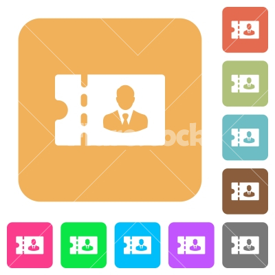 Suits shop discount coupon rounded square flat icons - Suits shop discount coupon flat icons on rounded square vivid color backgrounds.